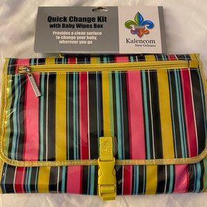 New with tags Hadaki striped Quick Change Diaper Kit